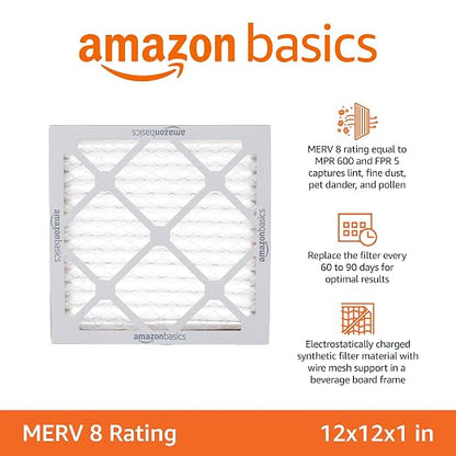 Amazon Basics 12x12x1 Air Filter 6 Pack, MERV 8 AC Furnace Filters - Image 2