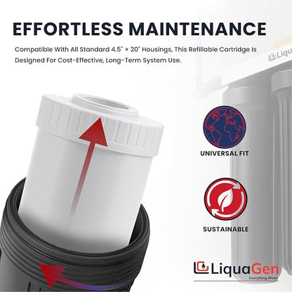 LiquaGen Activated Alumina + Carbon + KDF-55 Replacement Water Filter Cartridge - Image 8