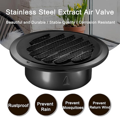 Zonon 12 Pcs Stainless Steel Soffit Vents 4 Inch Round Dryer Vent Cover - Image 4