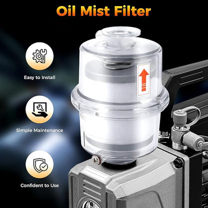 Vacuum Pump Oil Mist Filter, KF25 Quick Release Flange 95% Filtration, PC Clear - Image 5