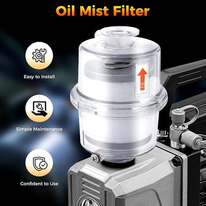 Oil Mist Filter, KF25 Vacuum Pump Exhaust Filter, 95% Efficiency Oil Mist - Image 2
