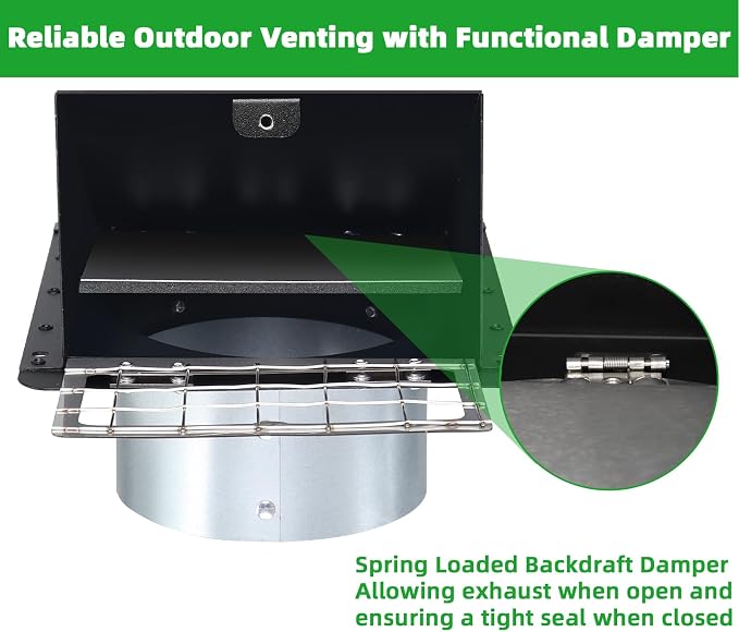 4 Inch Dryer Vent Cover Outside - Image 4