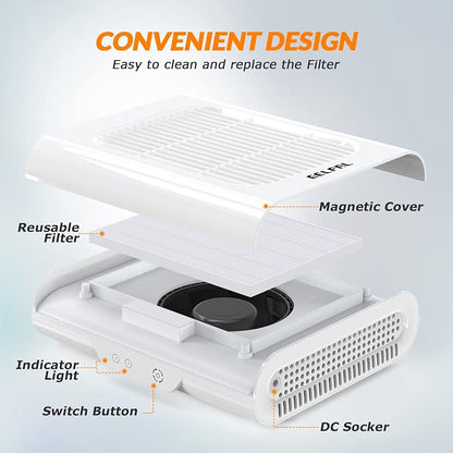 Professional Nail Dust Collector, Adjustable Nail Dust Collector - Image 4