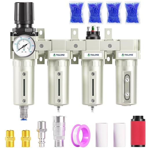 TAILONZ PNEUMATIC 1/2 Inch NPT 0-240PSI Industrial Grade 4 Stage Air Drying by TAILONZPNEUMATIC