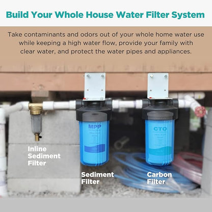 SimPure Whole House Water Filter Cartridges 5 Micron 10" x 4.5" CTO Activated - Image 8