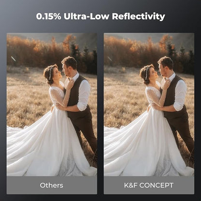 K&F CONCEPT 77mm Black Diffusion 1/8 Filter Mist Cinematic Effect Black - Image 5