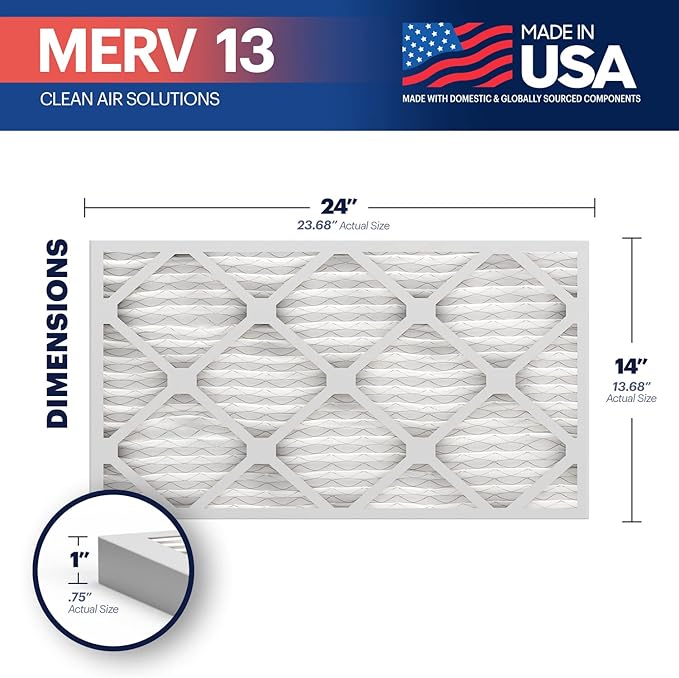BNX TruFilter 14x24x1 Air Filter MERV 13 - Image 2