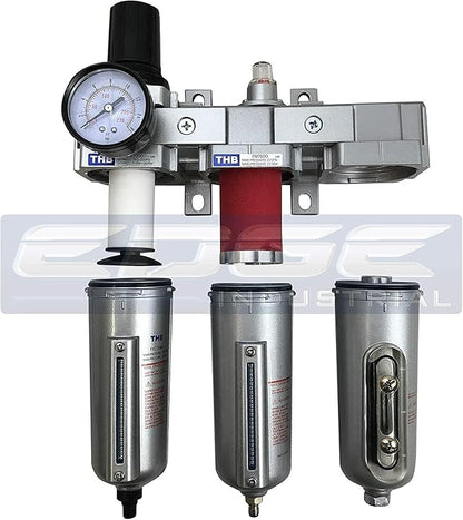 1/2" NPT, Compressed AIR Filter Regulator COALESCING Desiccant Dryer, AUTO Drain - Image 3