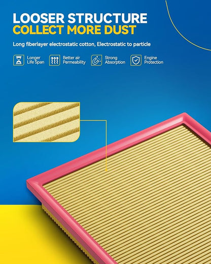 PHILTOP Engine Air Filter CA12373 Replacement - Image 2