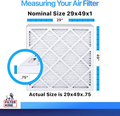 Filter King 29x49x1 Air Filter | 4-PACK | MERV 8 HVAC Pleated A/C Furnace - Image 2