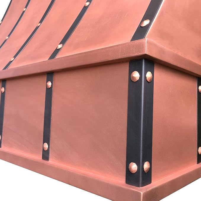 CT Copper Tailor Sloped Copper Vent Hood Island Mount, 1150 CFM Exhaust Fan - Image 6