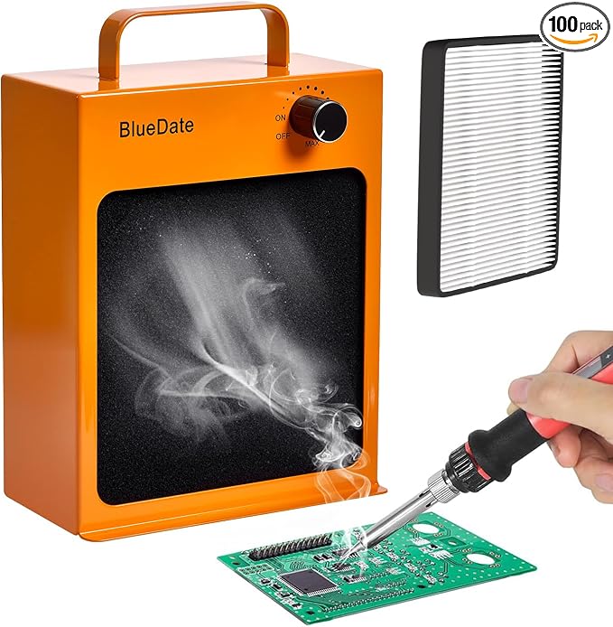 HEPA Solder Fume Extractor Fan Solder Smoke Absorber DIY Work Fan by BlueDate