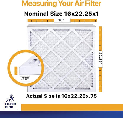 Filter King 16x22.25x1 Air Filter | 4-PACK | MERV 13 HVAC Pleated A/C Furnace - Image 2