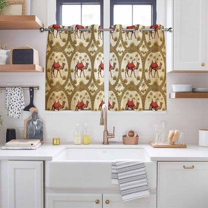 2 Panel Kitchen Cafe Curtains, Window Decor Tier Curtains - Image 2