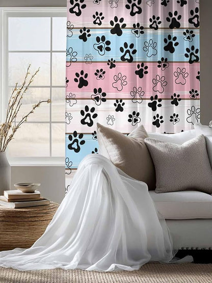Sheer Curtains 63 Inch Length, Vintage Farmhouse Wooden Grain Privacy Voile - Image 4