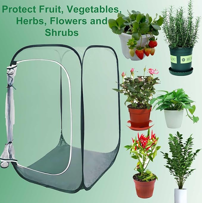 Plant Mini Greenhouse Pop up Frost Protection Enclosure PVC Clear Plant Covers - Image 5
