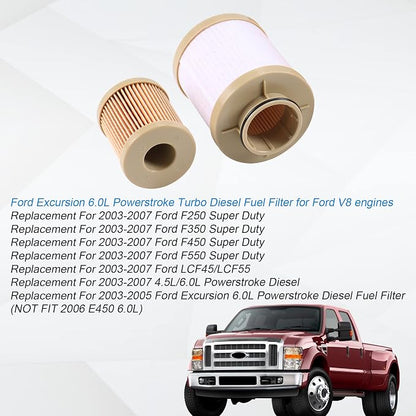 CARMOCAR replacement for Ford 6.0L 2003-2007 Diesel Fuel Filter 3 Pack includes - Image 4