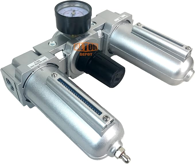 3/4" NPT HEAVY DUTY Compressed Air In Line Filter Regulator Lubricator Oiler - Image 4