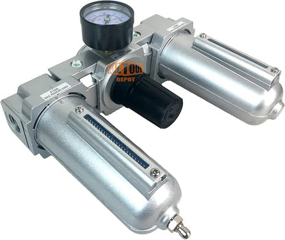 1/2" NPT HEAVY DUTY Compressed Air In Line Filter Regulator Lubricator Oiler - Image 4