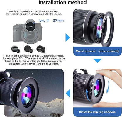 37mm Lens to 62mm Camera Lens Adapter, 37mm to 62mm Filter Step up Ring Adapter - Image 5