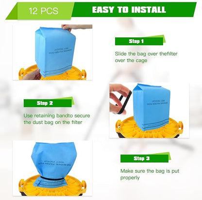 12 Pack Wet Dry Filter Bags Compatible - Image 6