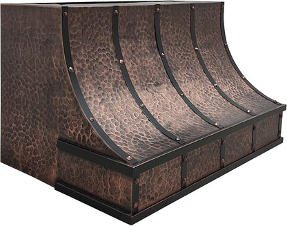 CT Copper Tailor Sloped Copper Vent Hood Wall Mount, 610 CFM Exhaust Fan - Image 2