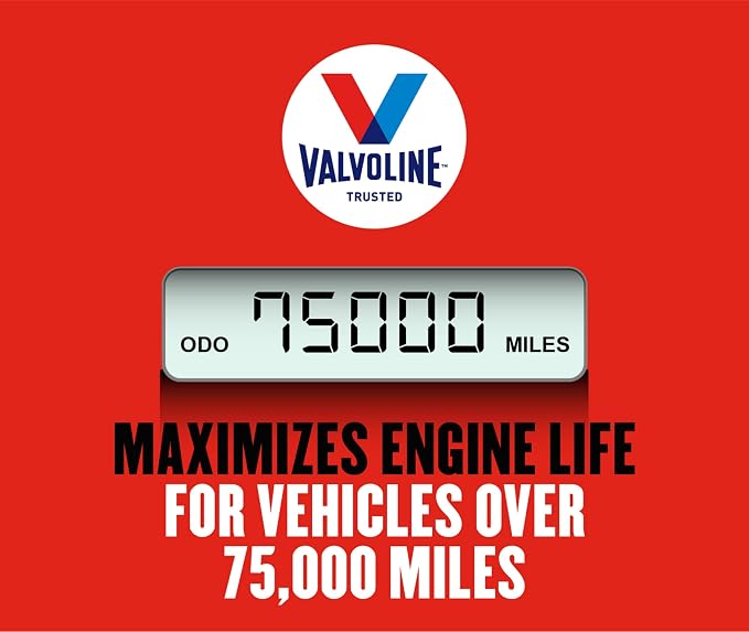 Valvoline High Mileage with MaxLife Technology SAE 5W-30 Synthetic Blend Motor - Image 4