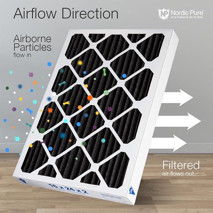 Nordic Pure 16x20x2 Pure Carbon Pleated Odor Reduction Merv 8 Furnace Filters - Image 8