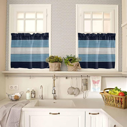 Vintage Country Woodcuts Window Valance Curtains, 2 Panel - Image 7