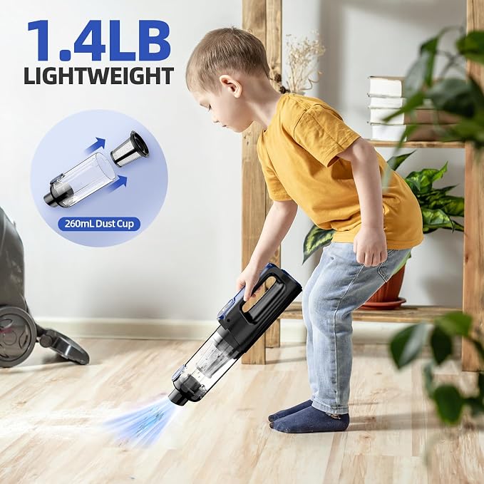 Car Vacuum Portable Cordless, 18000Pa 2 in 1 Vacuum Cleaner&Air Duster - Image 7