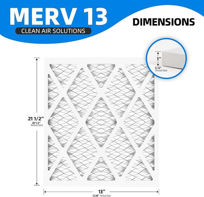 13x21 1/2x1 Air Filter, MPR 1900 & FPR 10, MERV 13 Pleated Air Filter - Image 2