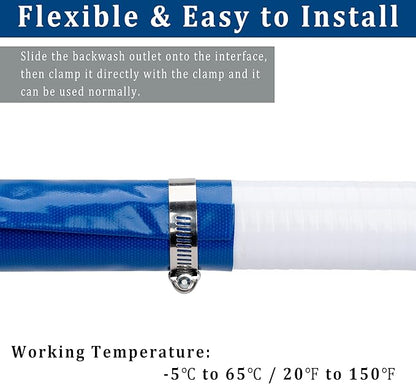 3 in x 25 ft Pool Backwash Hose Heavy Duty Drain Discharge Double PVC Lay flat - Image 4