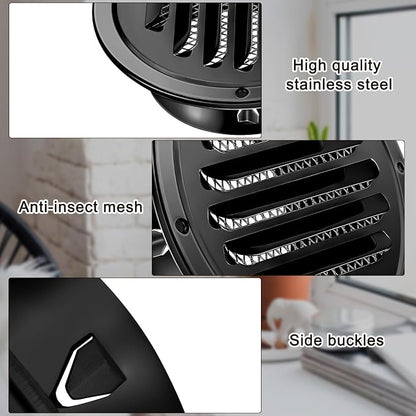 Zonon 12 Pcs Stainless Steel Soffit Vents 4 Inch Round Dryer Vent Cover - Image 3