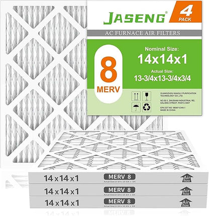 14x14x1 Air Filters, MERV 8 Pleated HVAC Furnace Filters by NewFilter
