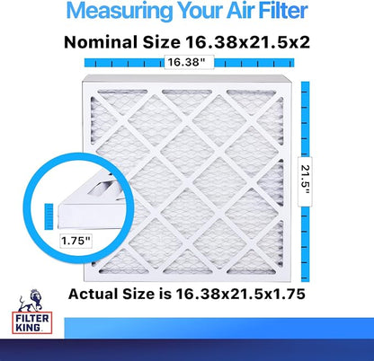 Filter King 16.38x21.5x2 Air Filter | 6-PACK | MERV 8 HVAC Pleated A/C Furnace - Image 2