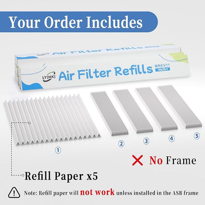 5 Pack 16x20x1 MERV 11 Air Filter Refills, Replaceable Filter Media only - Image 3