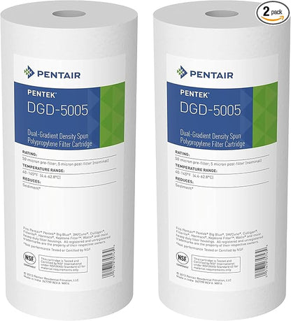 Pentair Pentek DGD-5005 Big Blue Water Filter, 10-Inch Whole House Sediment by PENTAIRPENTEK