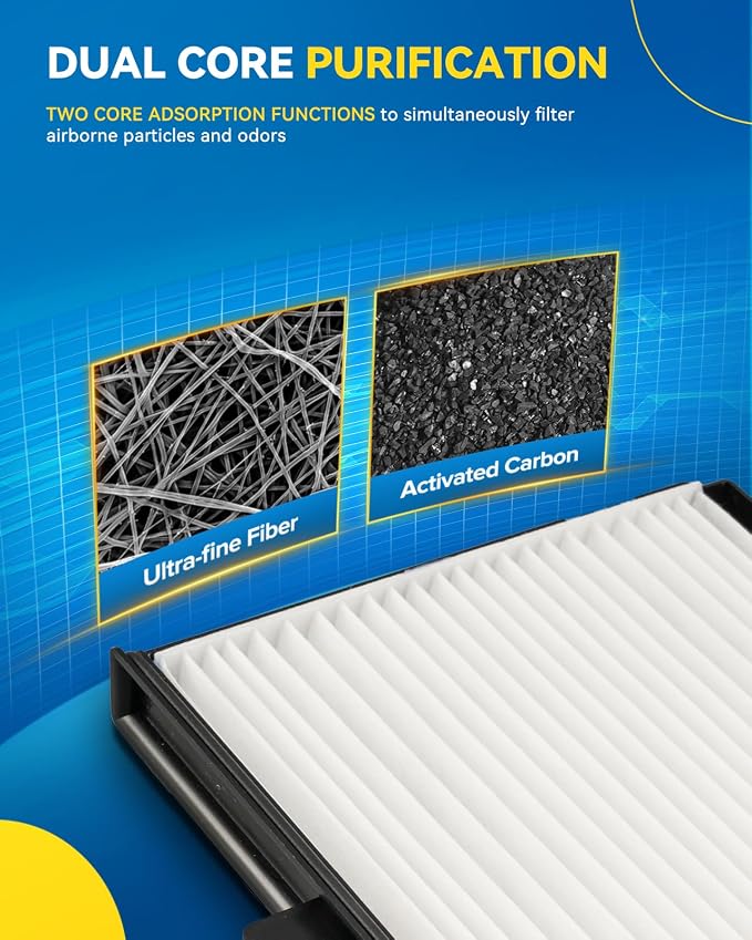 PHILTOP Cabin Air Filter w/Activated Carbon, Compatible - Image 4