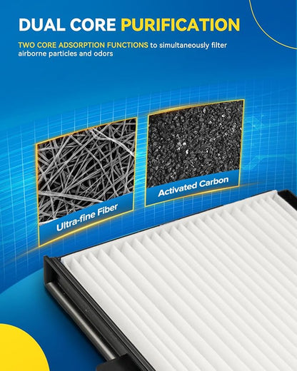 PHILTOP Cabin Air Filter w/Activated Carbon, Compatible - Image 4