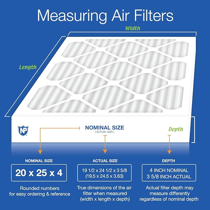 Nordic Pure 20x25x4 Pleated MERV 12 Air Filters 2 Pack - Image 2