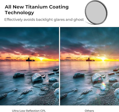 K&F CONCEPT 77mm Ultra-Low Reflectivity Circular Polarizers Filter 28 - Image 3