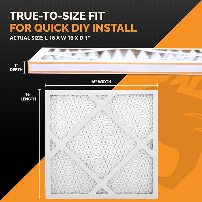 Tiger Tough 16x16x1 Air Filter MERV 8 MPR 600-800, High-Performance Pleated - Image 2