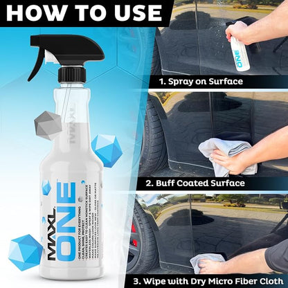 MAXL ONE ™ Car Spray with Triphene® Technology, Quick Spray & Wipe All Purpose - Image 2