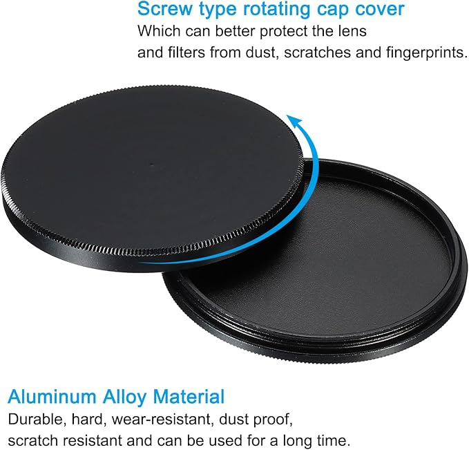 PATIKIL 46mm Lens Cap, Camera Lens Cap Cover Universal Front Metal Lens Filter - Image 4