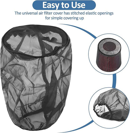 Universal Air Filter Cover, Air Filter Protective Cover Black Car Cold Air - Image 5