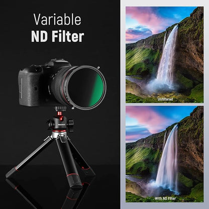 NEEWER 2 in 1 43mm Variable ND Filter ND2–ND32&CPL Filter No X Cross/30 Layer - Image 6
