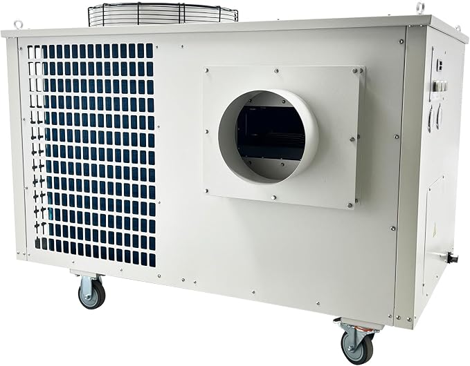 220V Industrial Air Conditioner, 51100 BTU Portable Spot Cooler, 2700m³/h Air by HQHAOTWU