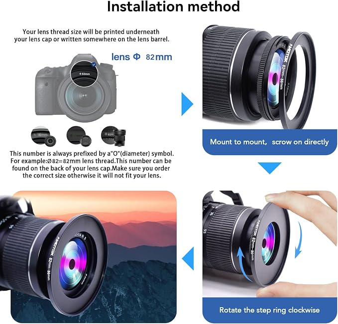 82mm Lens to 86mm Camera Lens Adapter, 82mm to 86mm Filter Step up Ring Adapter - Image 5