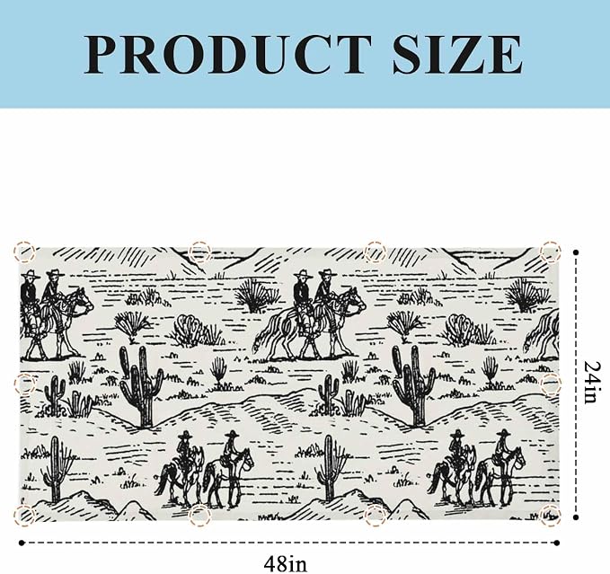 3 Pack Fluorescent Light Cover, Western Cowboys Light Covers - Image 3