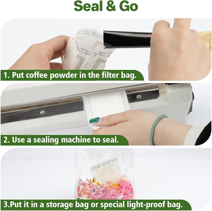 CARGEN 50Pcs Portable Coffee Filter Paper Bag - Image 8